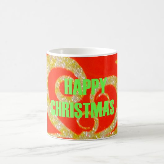 Fijne kerstdagen rood en goud Collectie. Koffiemok (Center)