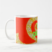 Fijne kerstdagen rood en goud Collectie. Koffiemok (Links)