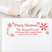 Fijne kerstdagen sneeuwvlok Kerstmis Adreslabel Etiket (Insitu)