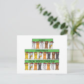 Fijne kerstdagen uit North Carolina, Cats. Feestdagenkaart (Staand voorkant)