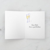 Fijne kerstdagen van de ene klassevogel naar de an feestdagen kaart (Binnen)