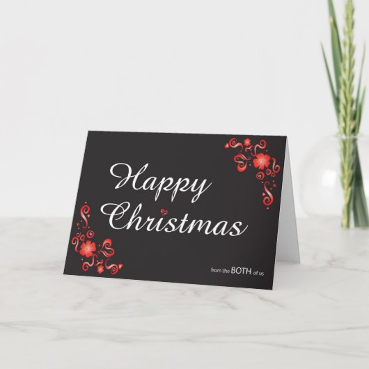 Fijne kerstdagen van ons beiden feestdagen kaart (Voorkant)