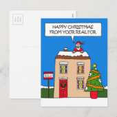 Fijne kerstdagen van Realtor Feestdagenkaart (Voorkant / Achterkant)