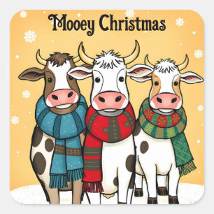 Fijne kerstdagen vierkante sticker