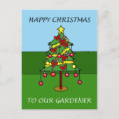 Fijne kerstdagen voor onze tuinman feestdagenkaart (Voorkant)