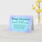 Fijne kerstdochter en zoon op afstand in de wet kaart (Gele Bloem)