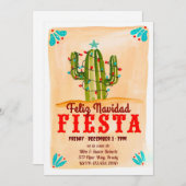 Fijne kerstfeest Feest Cactus op schoolbord uitnod Kaart (Voorkant / Achterkant)