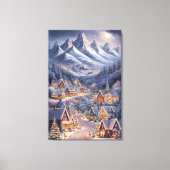 Fijne Kerstfeest Winter Wonderland Greeting Card Canvas Afdruk (Voorkant)