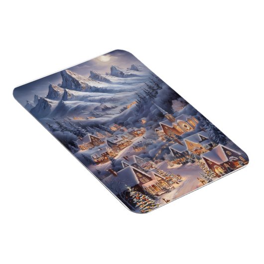 Fijne Kerstfeest Winter Wonderland Greeting Card  Magneet (Rechterzijde)