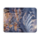 Fijne Kerstfeest Winter Wonderland Greeting Card  Magneet (Horizontaal)