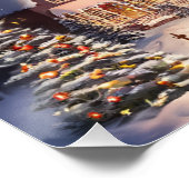 Fijne Kerstfeest Winter Wonderland Greeting Card  Perfect Poster (Hoek)