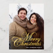 Fijne kerstfeestdag Goud Folie Feestdagen Briefkaart (Voorkant)