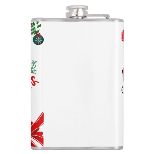 Fijne kerstfles heupfles (Achterkant)