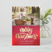 Fijne kerstfoto met sterren (Staand voorkant)