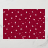 Fijne kerstfoto van het whimsical Gold Script Folie Feestdagenkaart (Achterkant)