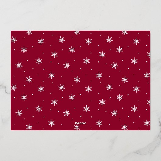 Fijne kerstfoto van het whimsical Gold Script Folie Feestdagenkaart (Achterkant)