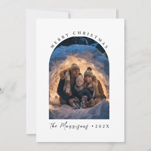 Fijne kerstfoto's op maat van kerstgerei feestdagenkaart (Voorkant)