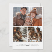 Fijne kerstfoto's op maat van kerstgerei feestdagenkaart (Achterkant)