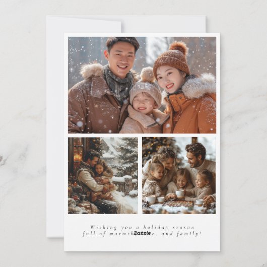 Fijne kerstfoto's op maat van kerstgerei feestdagenkaart (Achterkant)