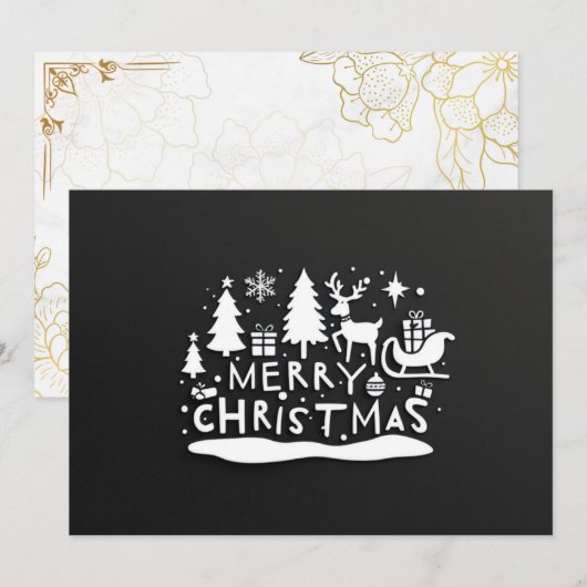 Fijne kerstgroet feestdagenkaart (Voorkant / Achterkant)