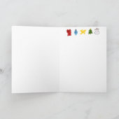 Fijne kerstkaart Giraffe blanco Feestdagen Kaart (Binnen)