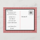 Fijne kerstkaart met rode randkaart briefkaart (Achterkant)