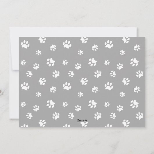 Fijne kerstkat Witte verf Afdrukfoto Feestdagenkaart (Achterkant)