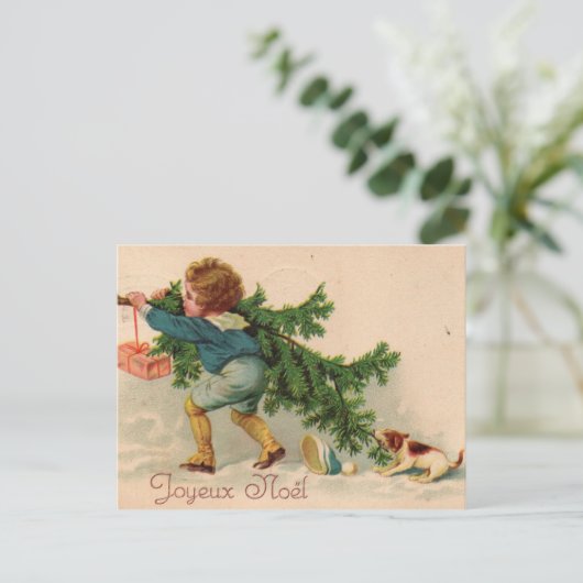 Fijne Kerstmis Briefkaart (Staand voorkant)