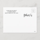 Fijne Kerstmis French Script Photo Card Feestdagenkaart (Achterkant)