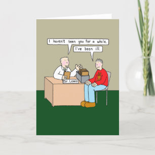 Fijne kerstpatiënt in overleg Cartoon Feestdagen Kaart