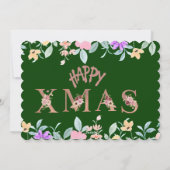 Fijne kerstvakantie feestdagenkaart (Achterkant)