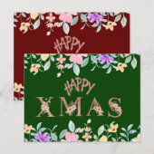 Fijne kerstvakantie feestdagenkaart (Voorkant / Achterkant)