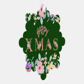 Fijne kerstvakantie ornament kaart (Rechts)