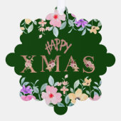 Fijne kerstvakantie ornament kaart (Achterkant)