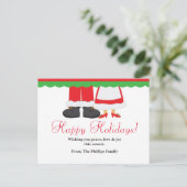 Fijne kerstvakantie Santa Claus & Mrs Briefkaart (Staand voorkant)