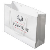 Fijne kerstviering groot cadeauzakje (Voorkant Gekanteld)