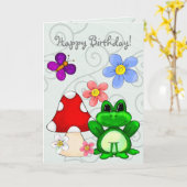 Fijne kikker in de voorjaars-tweedaagse kaart (Gele Bloem)