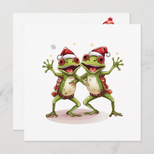 Fijne Kikker Kerst Kaart (Voorkant / Achterkant)