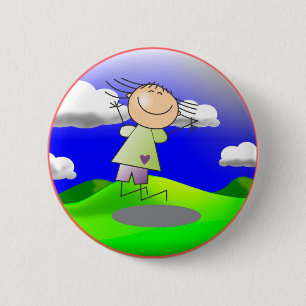 Fijne Kind in Play Ronde Button 5,7 Cm