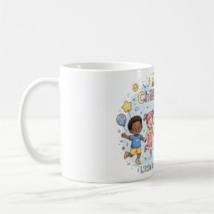 Fijne Kinderdag Mooie Kinderen Ontwerp . Koffiemok