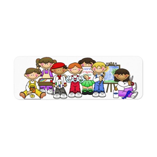 Fijne kinderen Kunstenaars die Stickers tekenen (Voorkant)