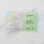 Fijne klavertjevier in het zonlicht feestdagen kaart (Binnen)