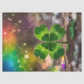 Fijne klavertjevier in het zonlicht tissuepapier (Voorkant)