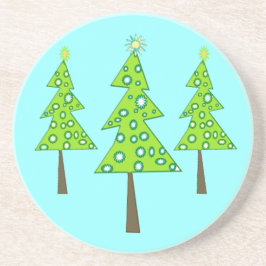 Fijne kleine bomen zandsteen onderzetter