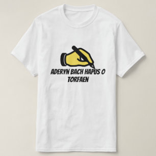 Fijne kleine vogel uit Torfaen in Welsh T-shirt
