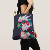 Fijne kleurrijke Cockatoo Canvas tas (Dichtbij)