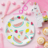 Fijne kleurrijke zomervruchten papieren bordje (Feest)