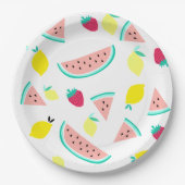 Fijne kleurrijke zomervruchten papieren bordje (Voorkant)