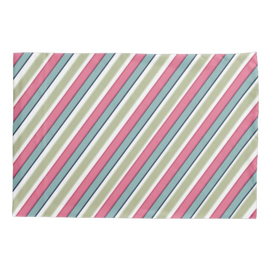 Fijne kleurstrepen kussensloop (Achterkant)