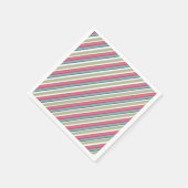 Fijne kleurstrepen servetten (Hoek)